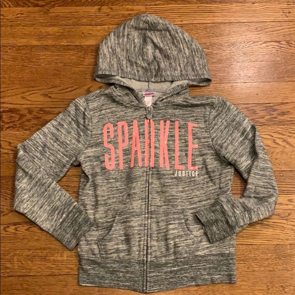 Justice zip-up hoodie